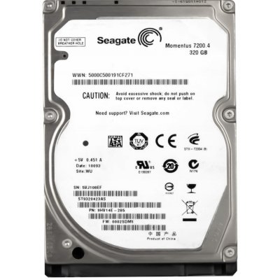 Seagate Momentus 7200.4 320GB, 2,5", 7200rpm, SATAII, 16MB, ST9320423AS – Zbozi.Blesk.cz