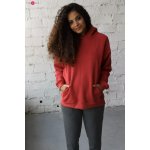 Hrubá těhotenská a kojící oversized mikina cranberry – Zboží Dáma