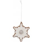 Clayre & Eef Závěsná dekorace perníková vločka Frosted Ginger - 9*1*10 cm – Hledejceny.cz