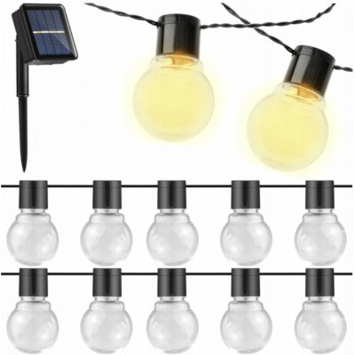 BERGE Solární řetězové světlo zahradní LED girlanda venkovní 5m 10LED IP44 BLS025 – Zboží Mobilmania