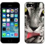 Pouzdro mmCase Gelové iPhone 5/5s - zelené kočičí oči – Zboží Mobilmania