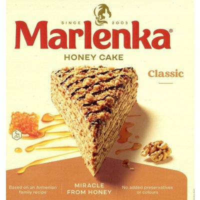 Marlenka medový dort s vlašskými ořechy 800 g – Zboží Dáma