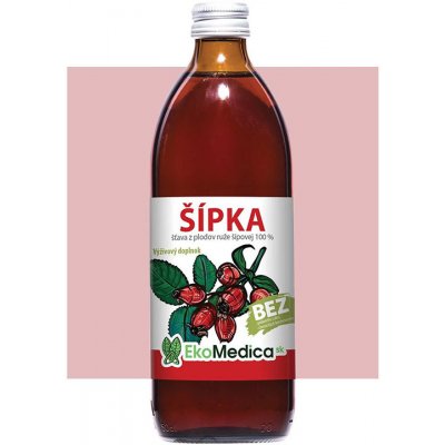 Ekomedica Šipka 100% šťáva 0,5 l – Hledejceny.cz