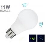 LED21 LED žárovka E27 11W s mikrovlným soumrakovým a pohybovým senzorem, CCD, 1055lm NEUTRÁLNÍ – Hledejceny.cz