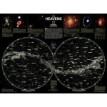 Hvězdná obloha National Geographic - nástěnná mapa 80 x 60 cm, lamino + lišty – Hledejceny.cz