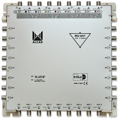 Multipřepínač kaskádový ALCAD MU-641, 9/9, 16 odb., zpětný kanál, aktivní – Hledejceny.cz