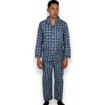 C-Lemon pánské pyžamo dlouhé propínací flanel tm.modré – Zboží Dáma