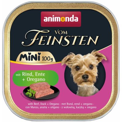 Animonda Vom Feinsten Mini Adult Dog hovězí kachní a oregáno 100 g – Zboží Mobilmania