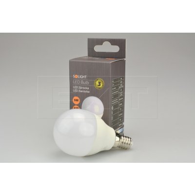 Solight LED žárovka , miniglobe, 6W, E14, 3000K, 510lm, bílé provedení, WZ416-1 – Zboží Mobilmania