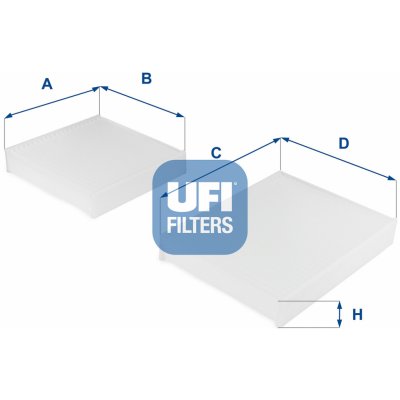 Filtr, vzduch v interiéru UFI 53.143.00 (5314300) – Hledejceny.cz