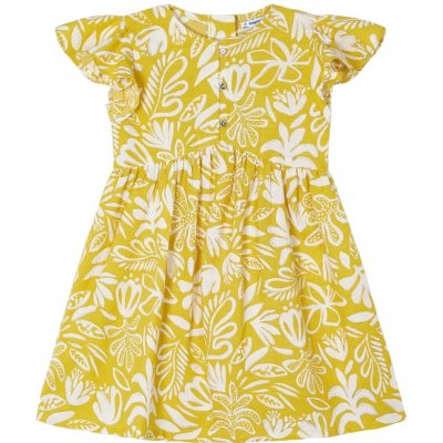 Mayoral dívčí šaty Tropic KR žlutá – Zboží Mobilmania