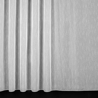 Mantis kusová záclona sablé STELLA 5344/10, žíhaná, vzor pršíčko, s řasicí páskou a olůvkem, jednobarevná bílá, výška 160 cm x šířka 200 cm (na okno) – Zboží Mobilmania