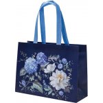 Nákupní taška z netkané textilie Spring blooms 34x25 cm - modrá – Zboží Dáma
