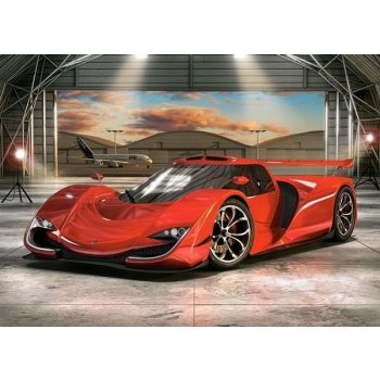 Castorland Červené auto koncept v garáži 60 dílků