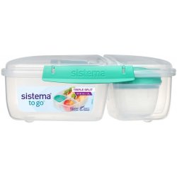 Sistema® TO GO™ Tříkomorová krabička s nádobou na jogurt 2 l mátová