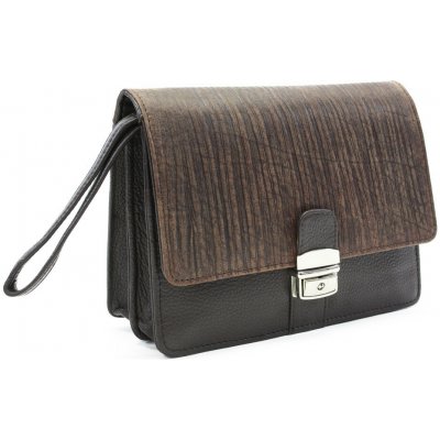 Pánská kožená dokladová etue ve stylu BAMBOO 611-2411F-47 Tmavě hnědá – Zbozi.Blesk.cz