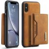 Pouzdro a kryt na mobilní telefon Apple Pouzdro AppleKing dG.MING 2v1 s odnímatelnou magnetickou peněženkou iPhone X/Xs - hnědé