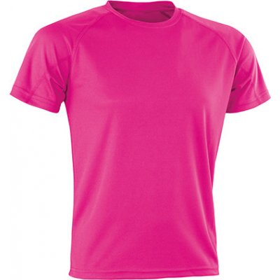 Spiro Aircool Rychleschnoucí sportovní piké tričko růžová fluorescetní