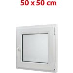 Okna hned Aplast 60 Plastové okno 500 x 500 mm otevíravě-sklopné pravé bílé pro vedlejší prostory – Hledejceny.cz