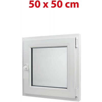 Okna hned Aplast 60 Plastové okno 500 x 500 mm otevíravě-sklopné pravé bílé pro vedlejší prostory – Hledejceny.cz