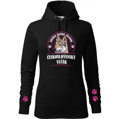Striker dámská mikina Československý vlčák Černá – Sleviste.cz