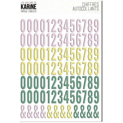 LES ATELIERS DE KARINE Puffy samolepky čísla - Mimosa Forever – Hledejceny.cz