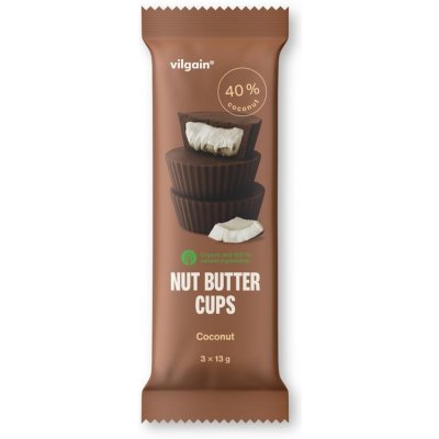 Vilgain Nut Butter Cups BIO kokos 39 g – Zboží Dáma