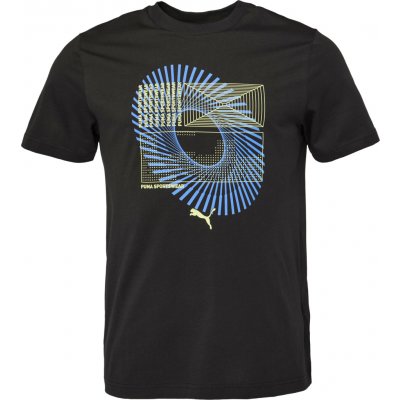 Puma pánské triko Graphic Circular Tee černá mix – Zboží Dáma