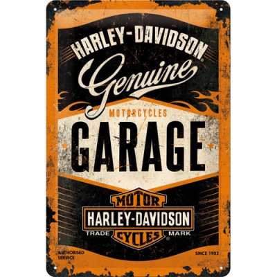 Postershop Plechová cedule: Harley-Davidson (Garage) - 30x20 cm – Zboží Mobilmania