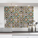 Crearreda Samolepicí kuchyňský panel KP Green Tiles 67210 Ornamentální dlaždičky 1 arch 47x65 cm – Sleviste.cz