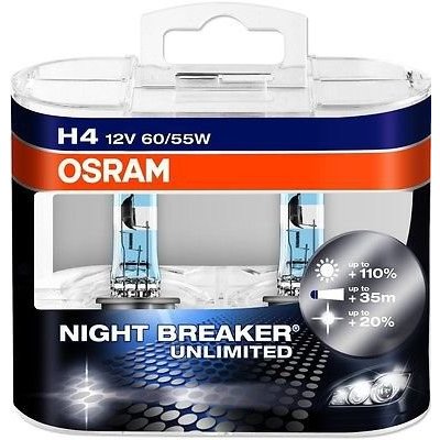 Osram Night Breaker Unlimited H4 P43t 12V 60/55W 2 ks – Hledejceny.cz