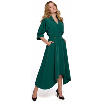 Asymetrické šaty K086 zelená