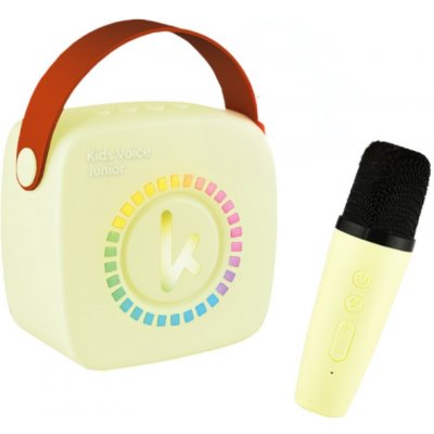 Kiddoboo Bluetooth mini karaoke set s mikrofonem a reproduktorem Yellow – Sleviste.cz