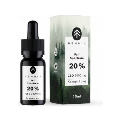 Hemnia CBD Konopný olej 20% 2000mg 10 ml – Hledejceny.cz