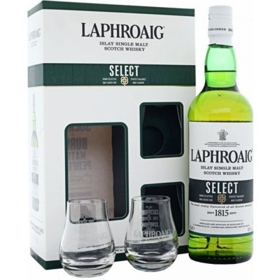 Laphroaig Select 40% 0,7 l (dárkové balení 2 sklenice) – Zbozi.Blesk.cz
