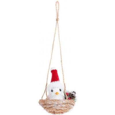 MagicHome Vánoční dekorace Pták v hnízdě závěsná 11,5x10x11 cm – Hledejceny.cz