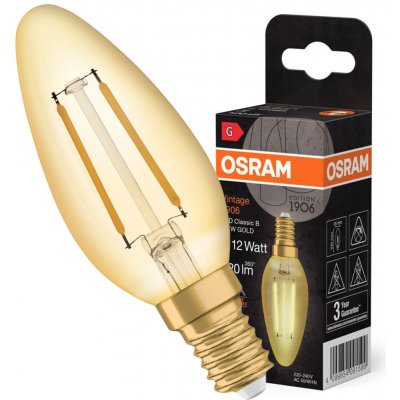 Osram B35 Candle E14 1,5W = 12W 120 lm 2400K Warm Vintage 1906 – Hledejceny.cz