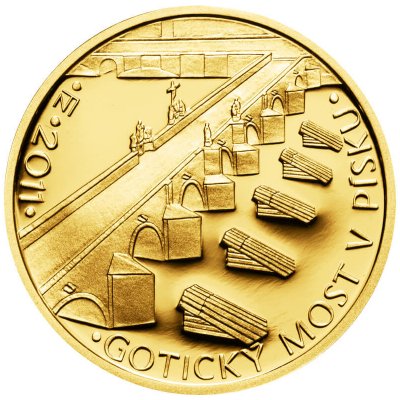 ČNB Zlatá mince 5000 Kč Gotický most v Písku 2011 Proof 1/2 oz – Hledejceny.cz