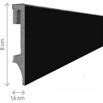VOX Espumo Podlahová lišta černá 24 m ESP206