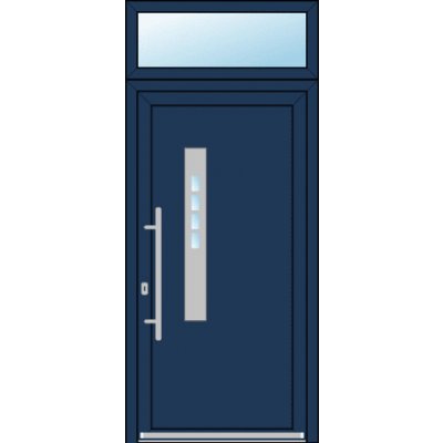 OknaDvereNaMiru.cz Vchodové dveře INOX 1423 + Nadsvětlík 90 x 220 cm – Hledejceny.cz