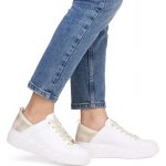 Rieker W2602-81 dámské kožené tenisky bílé – Zboží Dáma