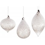 Bizzotto Set šesti šedých vánočních ozdob Cheery Ø7/8 cm – Hledejceny.cz