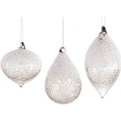 Bizzotto Set šesti šedých vánočních ozdob Cheery Ø7/8 cm – Hledejceny.cz