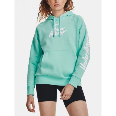 Under Armour mikina s kapucí UA Rival Fleece Graphic Hdy-BLU 1379609-400 – Zboží Mobilmania