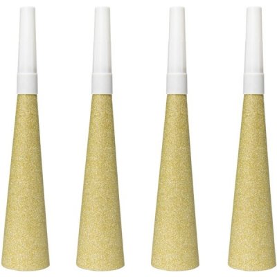 Folat Trumpetky zlaté glitrové 4ks – Zboží Dáma