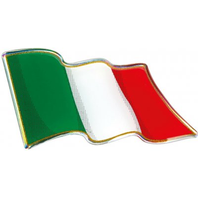 Italská vlajka zvlněná 3D samolepka 78 x 40mm od 120 Kč - Heureka.cz