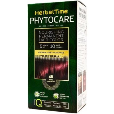 Herbal Time Phytocare barva na vlasy 90% natural Vegan 4R temná višeň