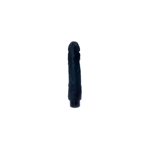 Vibrátor EasyLove Real Skin Black realistický 23 cm