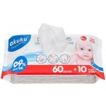 AKUKU Dětské vlhčené ubrousky Akuku 99% vody 70 ks – Zboží Dáma
