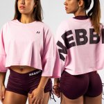 Nebbia Oversized crop JUST FLOW 431 růžové – Zboží Mobilmania